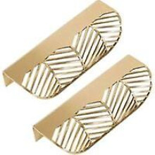 (As show, One size) Promotion Leaf Shape Drawer Handle Brass Furniture Door Pull Knob Cabinet Cupboard Door Handle (2PCS)