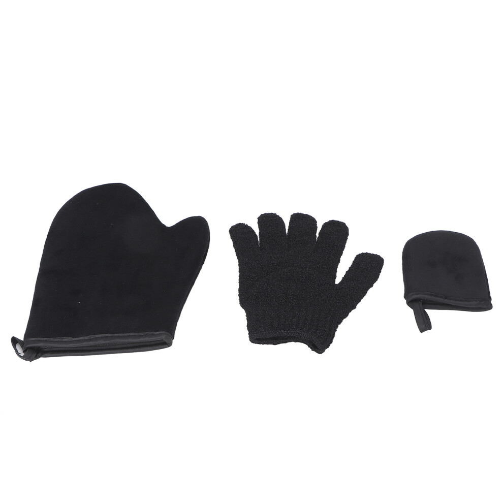 3pcs Self Tanning Mitts Kit Reusable Exfoliating Sponge Applicator