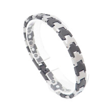 Verstellbares Herren-Armband aus Wolframstahl,-Schwarz