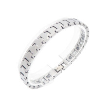 Verstellbares Herren-Armband aus Wolframstahl,-Silber