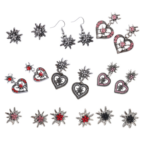 Boucles d'oreilles pendantes-Boucles d'oreilles Edelweiss 5 1