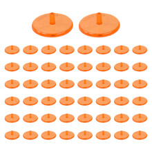 50st Golfbal Markers Transparant Plastic-Transparant OF