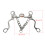 Durable 120MM Stainless Pelham Bit with Copper Roller and Chain Decor 12