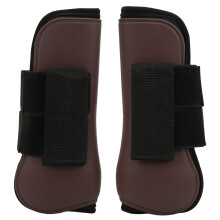 Horse Support Boots PU Shell Neoprene Leg Guard for Jumping & Hunting Brown M