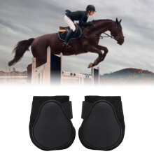 Horse Support Boots Neoprene PU Shell Black L for Horse Hind Legs