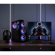 Gaming PC Rig i5 16GB RAM 1TB HDD 512GB SSD GT730 4GB 22" M Bundle &amp; Speakers