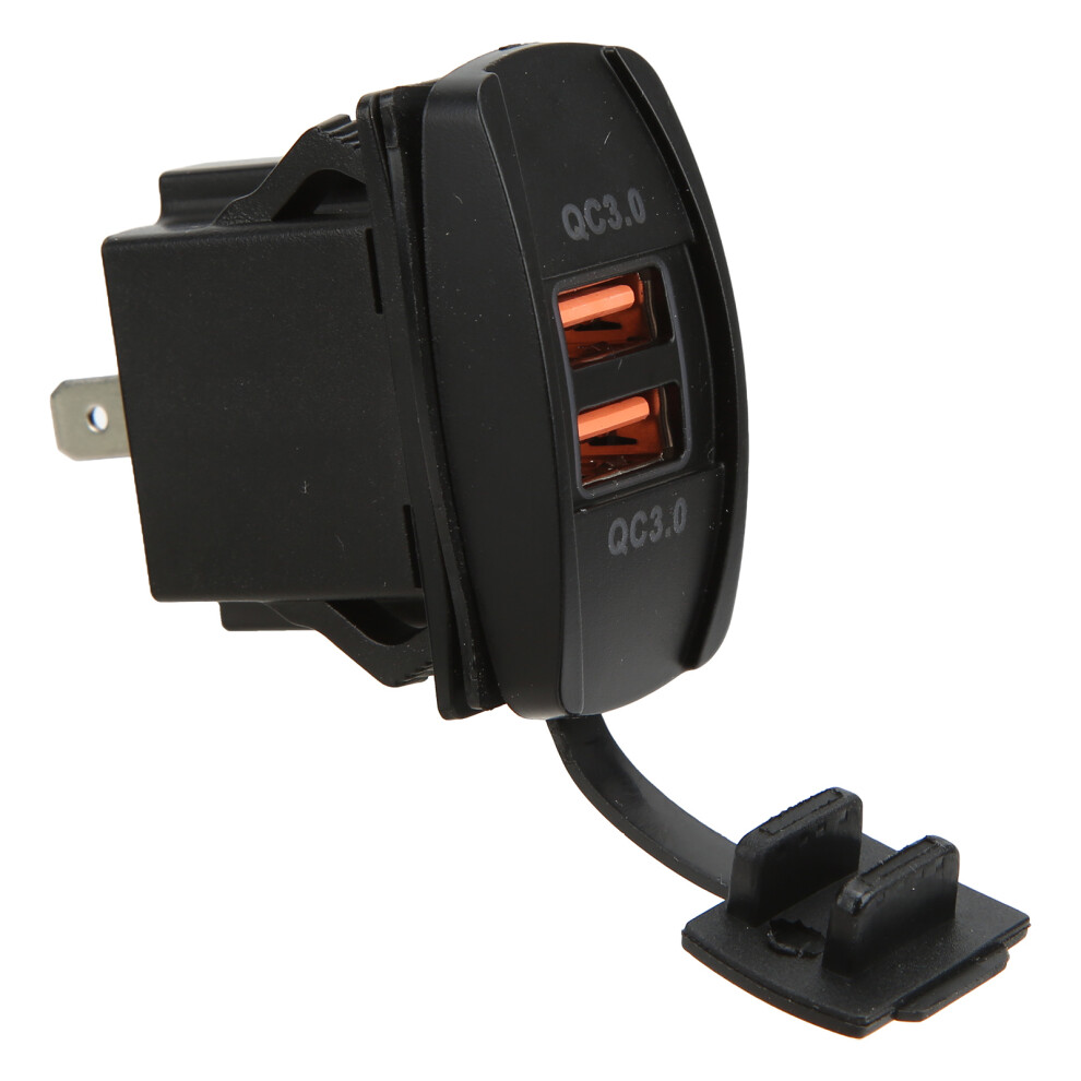 Dual Usb Car Charger 3.1A Qc3.0 Fast Charge With Led Backlight Black 8451357805008