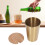 500ML Edelstahl-Bierkrug mit Bambusdeckel, Gold 1
