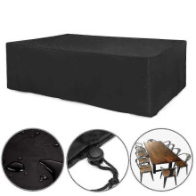 (220x220x85cm) 64 Sizes Waterproof Outdoor Patio Garden Furniture Covers Rain Snow Chair Covers (black) G