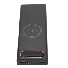 L10 10x18650 Powerbank 22,5 W Schnellladung & 15 W kabelloses Laden Schwarz
