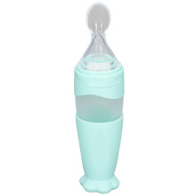 Baby Food Feeder Bottle Easy to Use Good Sealing Blue Multipurpose 150ml