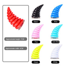 2 pièces de cornes de diable pour casque, 74 cm, ventouse