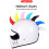 2 pezzi di corna da diavolo per casco, 7x4cm, Colore: Bianco 5