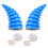 2 pezzi di corna da casco con ventose - 7x4 cm - W/B 2