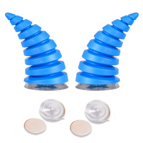 2 pezzi di corna da casco con ventose - 7x4 cm - W/B 1