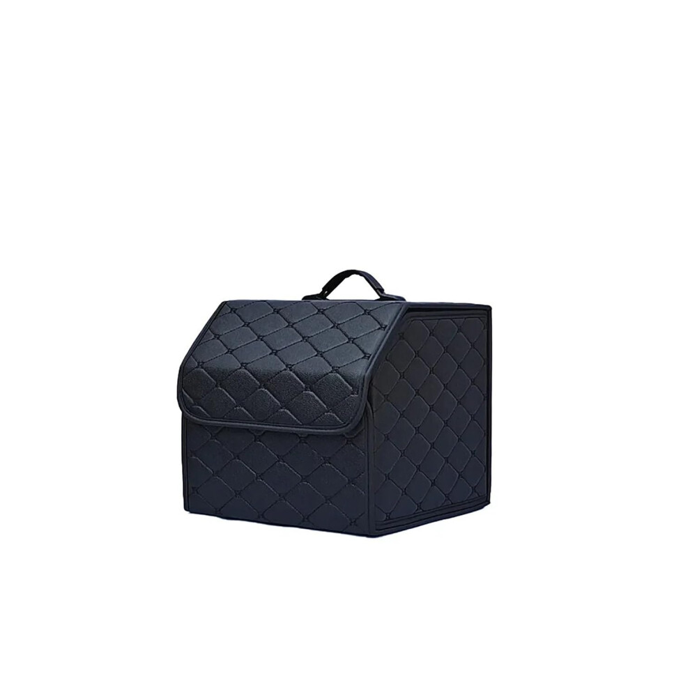 Boot Organiser Car Trunk Organizer Box Large Capacity Leather Folding Multiuse Tools Storage Bag S Black 9339159980811