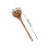 Honey Spoon Heart Shaped Light Brown 2pcs 2