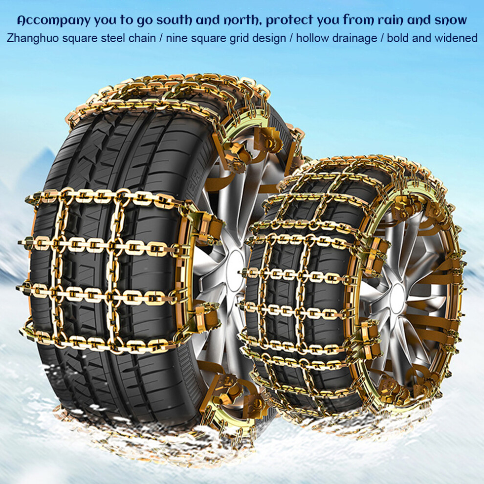 Car Snow Chains For Suv & Trucks Anti Skid Tire Chains For Winter Safety 7651357810649