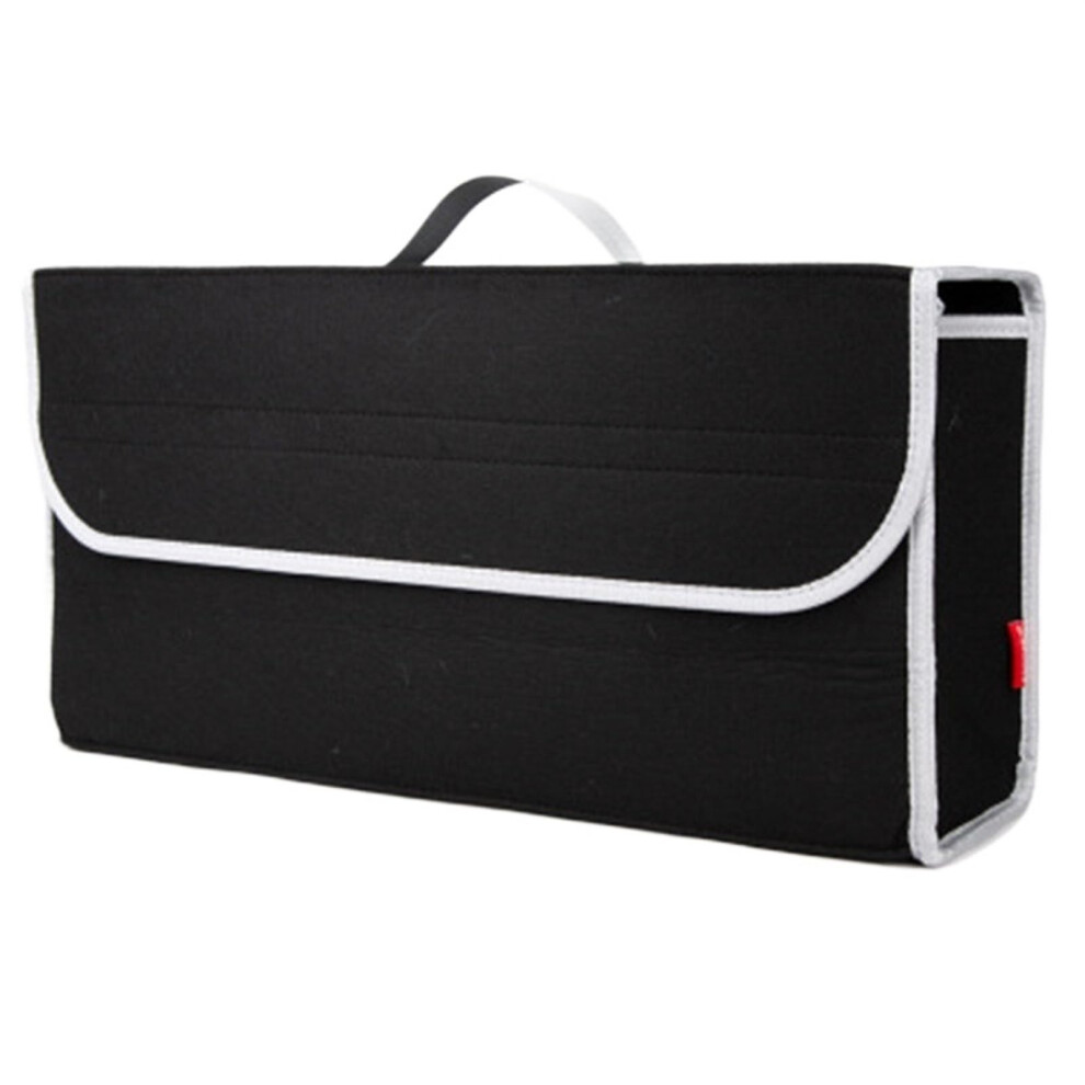 Car Storage Travel Bag Soft Woolen Felt Material Car Trunk Organizer Fireproof Storage Box Black 9339159981061