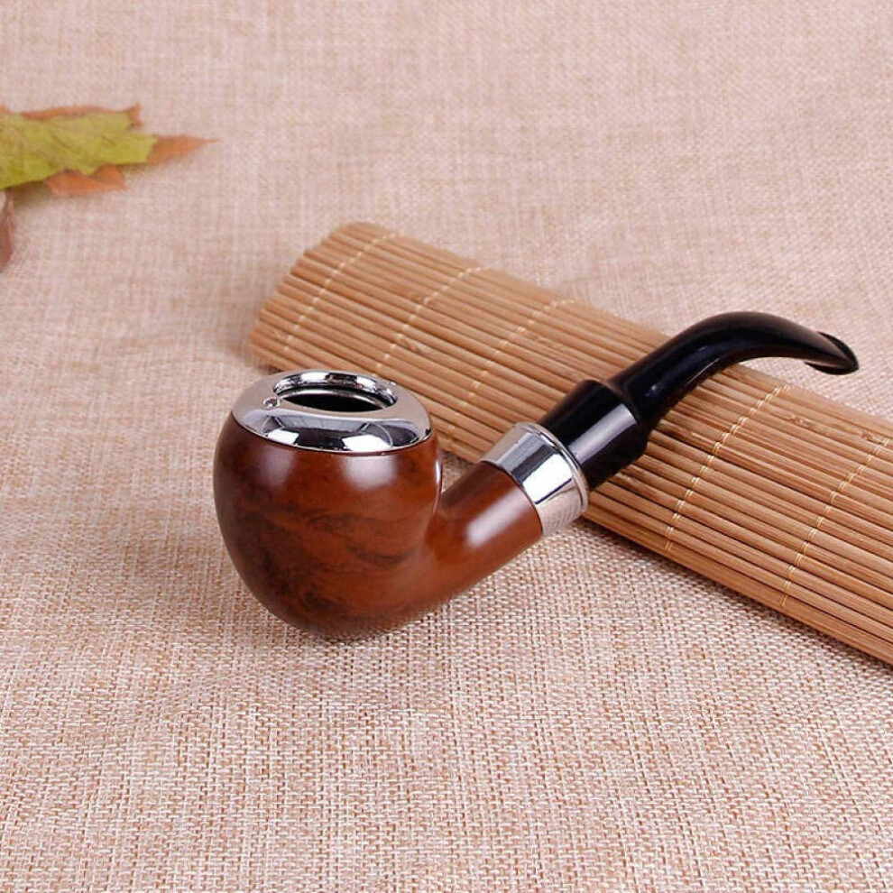 Smoking Pipe Classic Wooden Pipe With Chimney Filter Portable Herb And Tobacco Pipe For Cigar Butts