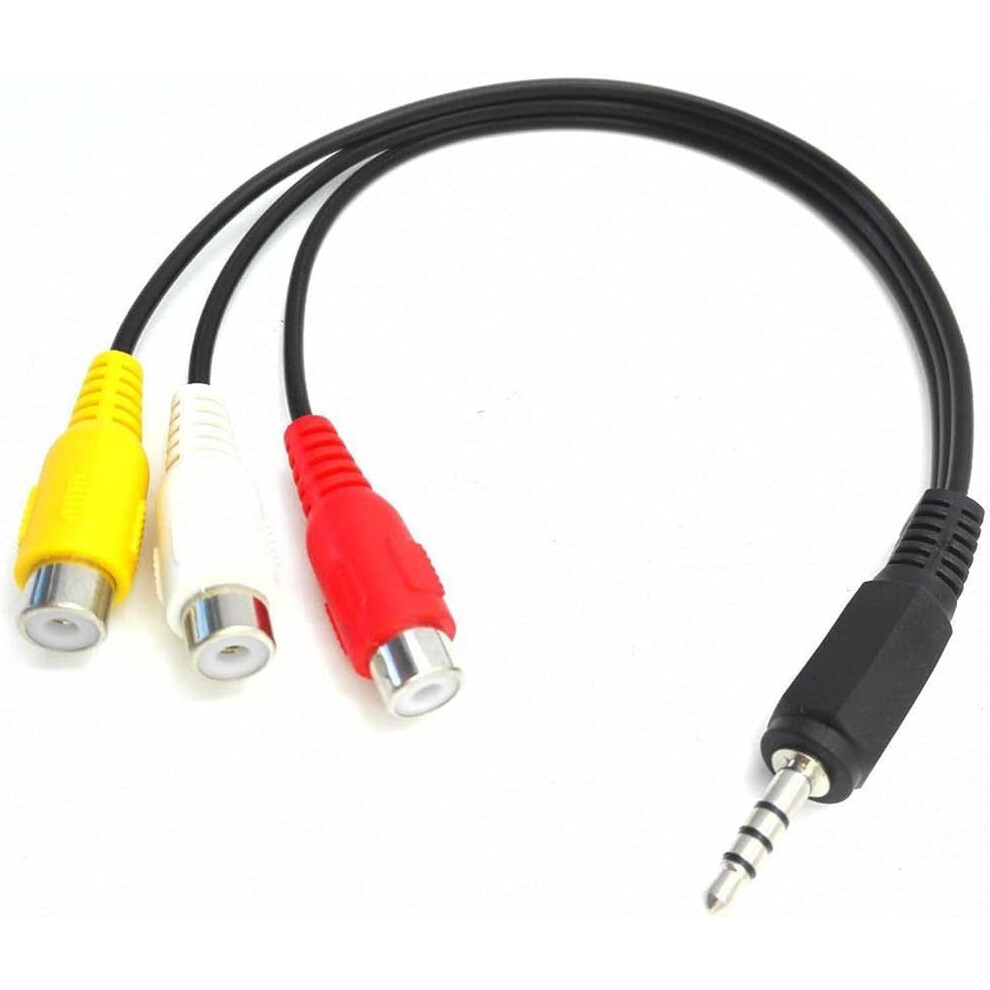 3.5Mm To 3 Rca Av Adapter Cable 22Cm Length 3.5Mm Male To 3 Rca Female Audio Video Splitter For Lcd Tv Camcorder Mp3 Hdtv 9339159981382