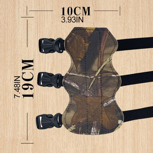 Camouflage Archery Arm Guard Adjustable PU Forearm Protector 19*10cm