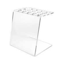 Salon Scissor Holder, 15-Hole Organizer, Barber Scissors Storage, Professional Metal Holder, Stainless Steel, Black