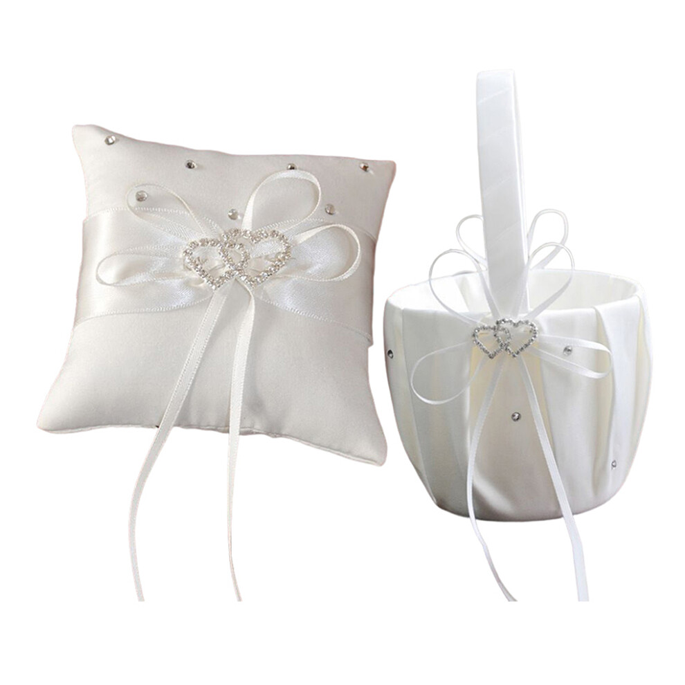 2PCS/Set Wedding Ring Pillow Decoration Bride Flower Basket-image-OPC-PMQHSZ5-NEW