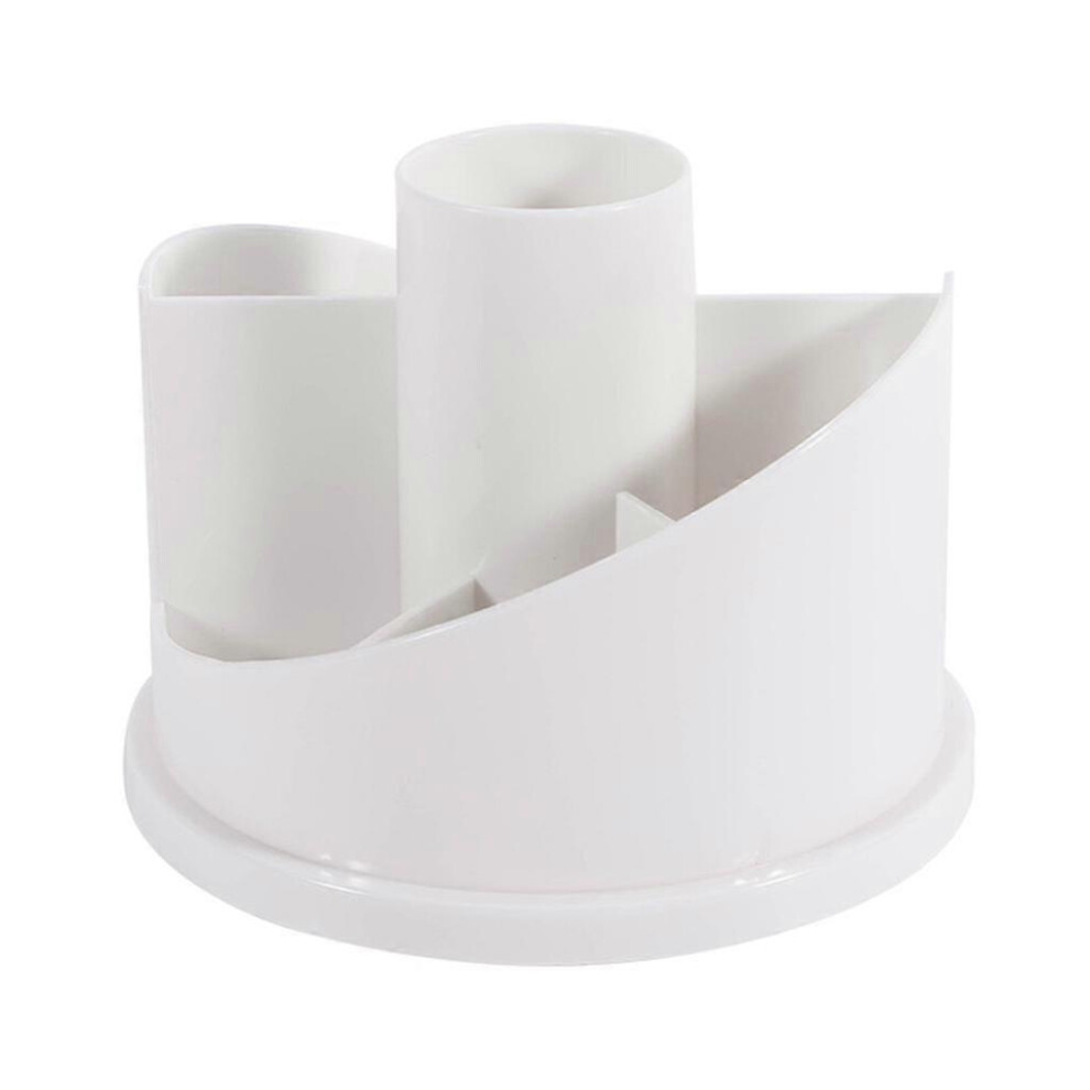 Kikidex (As Show, Off ) Multifunctional Stationery Holder Rotating Pen Cup Student Stationery Supplies White