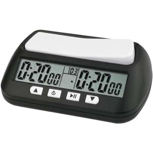 3-In-1 Multipurpose Portable Professional Chess Clock Digital Timer, Tournament-Ready 2-Player Clock, Digital Display (B) 1
