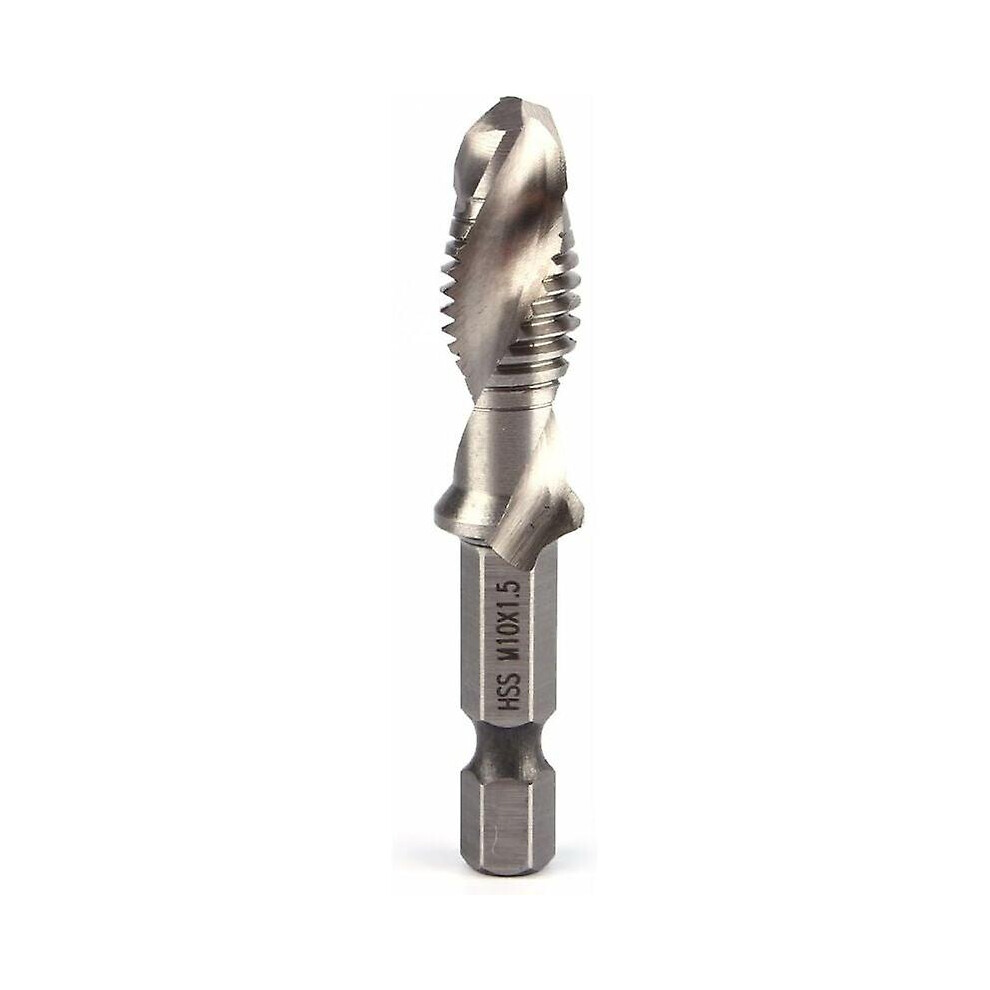 Kikidex (As Show, One Size) Hexagon Socket Tap, Metric Hss Tapping Drill Bits 1/4" M410 Hss