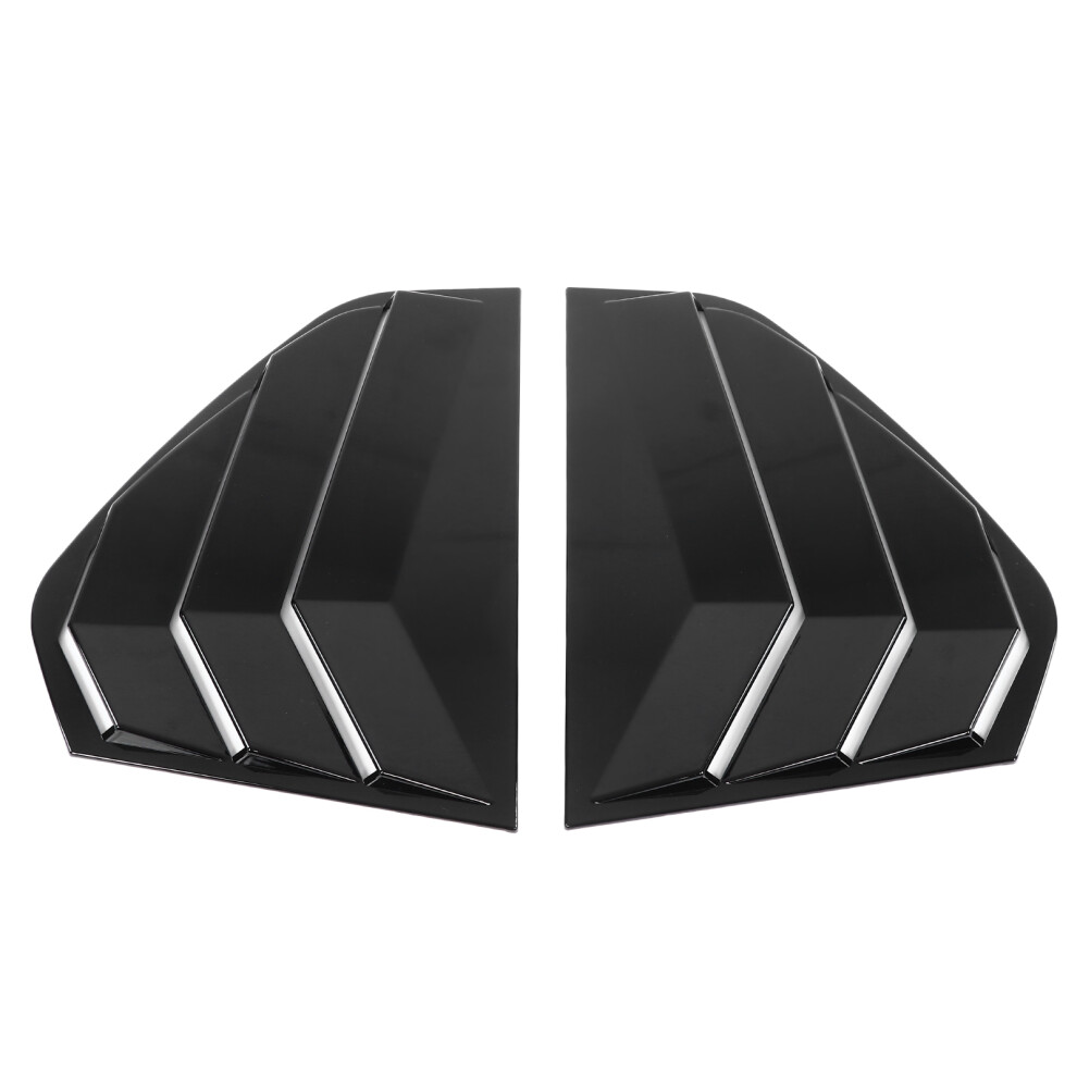 2Pcs Abs Car Rear Window Louver Side Vent Cover For Mk8 2020-2021 Black 7901357811789