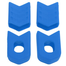 4pcs Blue Plastic Crank Boots Durable Wearable Bicycle Parts