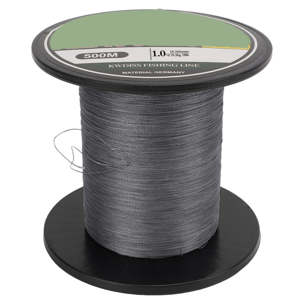Braided PE 4 Strands Fishing Line 500m Ultra Strong Gray for Saltwater & Reservoir-image-OPC-PMQHWN8-NEW