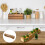 soporte de vidrio para bambú 6 almacenamiento beige 4