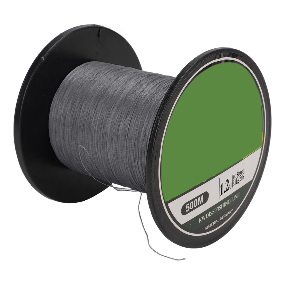 Braided PE Fishing Line 4 Strands 500m Gray Saltwater Mainline-image-OPC-PMQHWVS-NEW