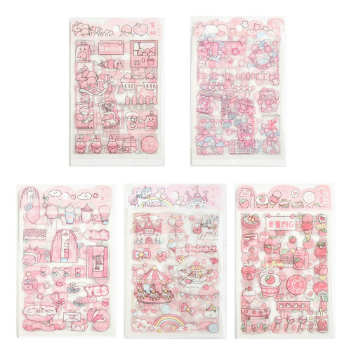 Matte Finish Scrapbooking Sticker Removable Adhesive PET-5 1