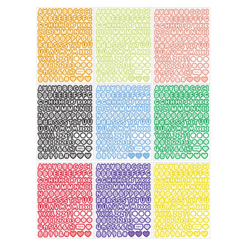 Alphanumeric Sticker PVC Letter Number Sticker For Journal-3