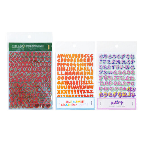 Alphanumeric Sticker PVC Letter Number Sticker For Journal-3 1