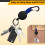 High Elasticity Metal Keychain With Secure Lock For-Black 3