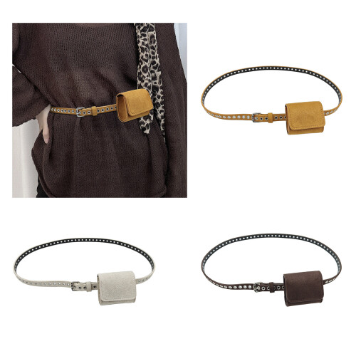 Soft Adjustable Skinny Waist Strap with Large-light khaki 2