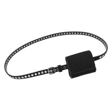 Stylish Waist Bag Belt with Large Eyelet Sueded Like-Black
