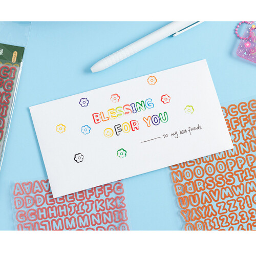 Alphanumeric Sticker PVC Letter Number Sticker For Journal-2 2