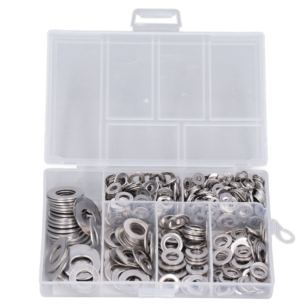 Heavy Duty Stainless Steel Flat Washers 660PCS M3 M4 M5 M6 M8 M10 Kit-image-OPC-PMQJHNN-NEW