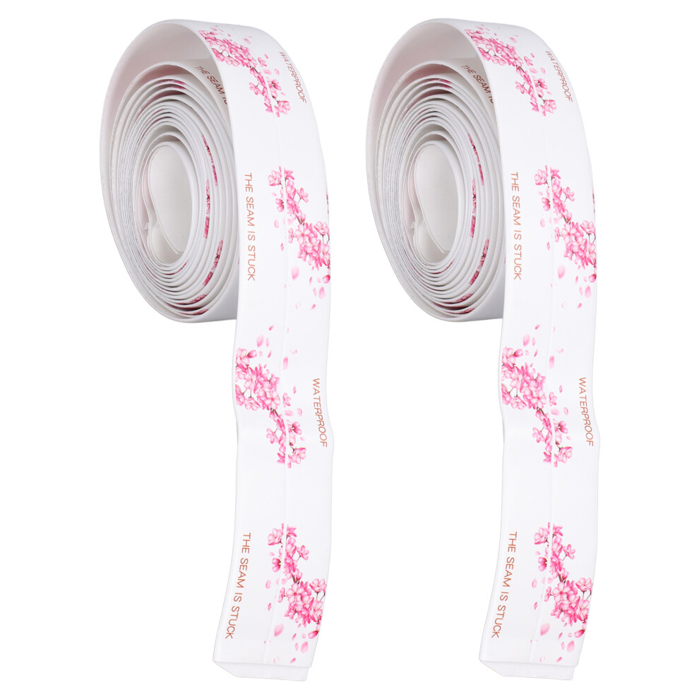 2Pcs Waterproof Pvc Sealing Caulking Strip 3.2M For Kitchen Bathroom 6901357814859