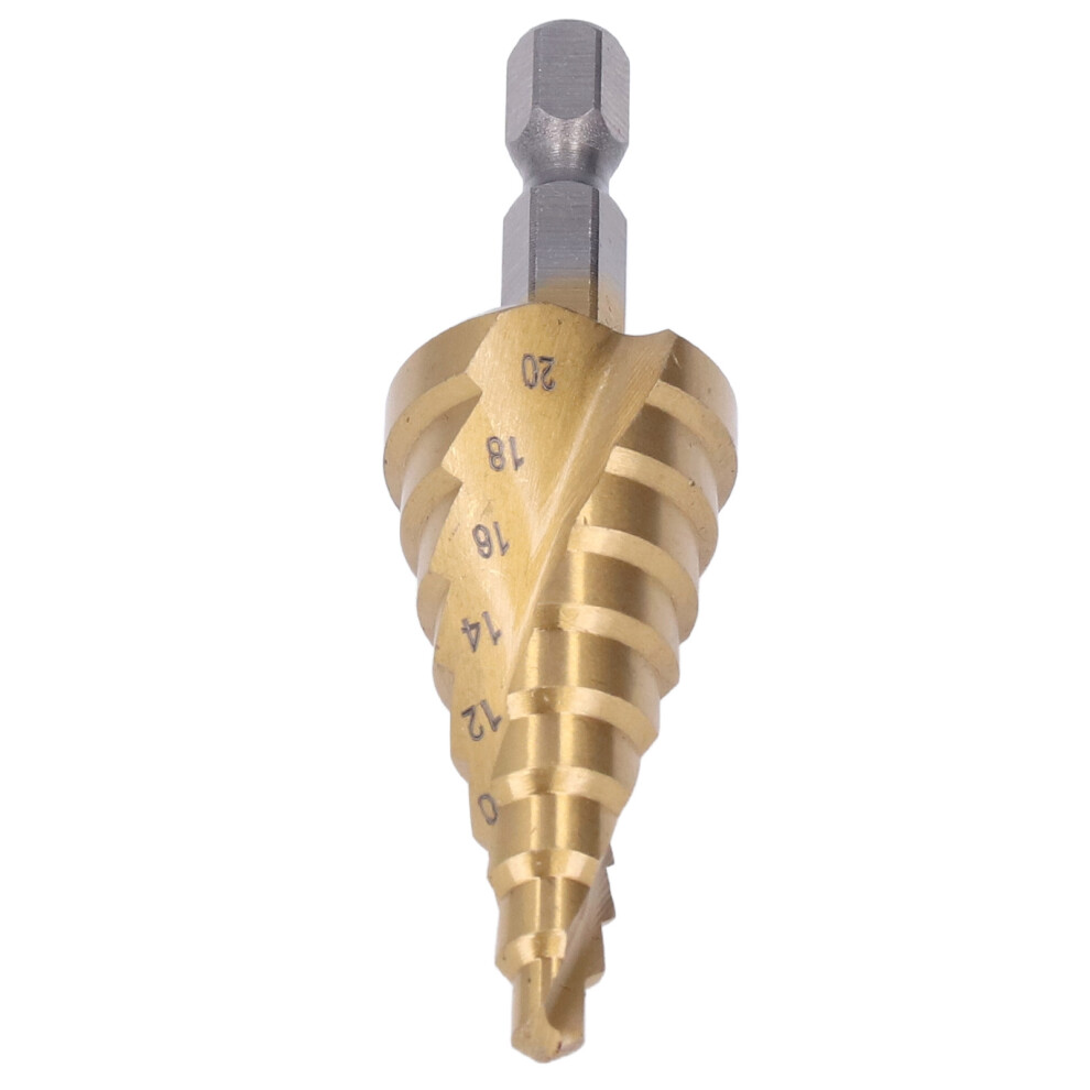 High Speed Steel Step Drill Bits 4-20Mm Spiral Flute Cones 8491357815041