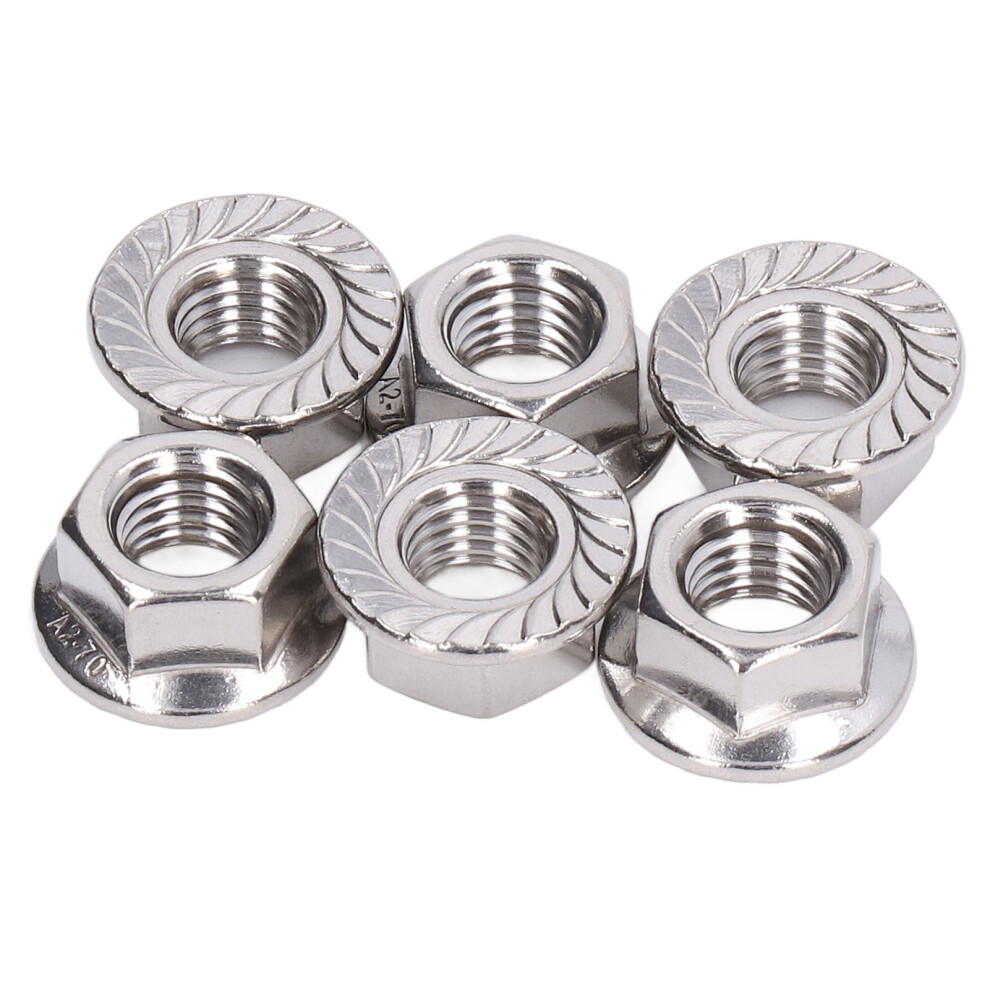 50Pcs Stainless Steel Flange Nut Set For M3-M12 Fixings 9411357815901