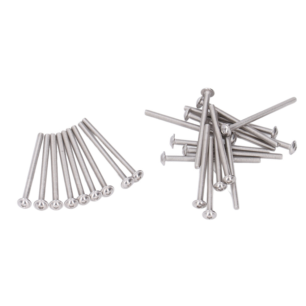50Pcs M3x50mm Stainless Steel A2â70 Flange Button Head Bolts Kit 6951357816131