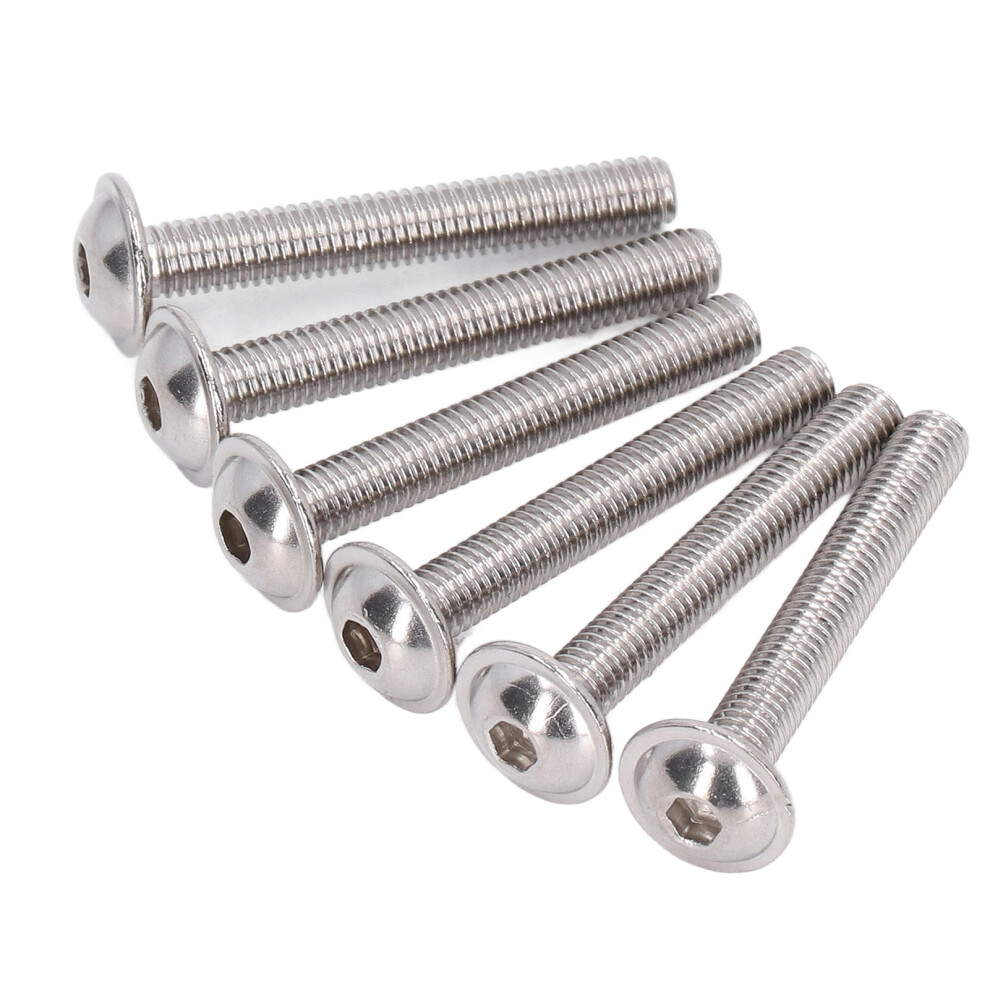 50Pcs M5x35mm A2-70 Stainless Steel Flanged Button Head Screws Kit 5081357816143