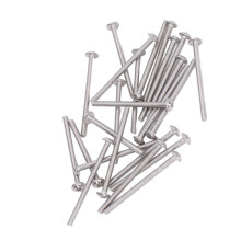 Edelstahl-Blankstiftschrauben mit Flansch, 50 Stück, A2-70, M3x40mm, werkzeugfreundlich